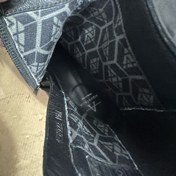 Aquatalia Skyler Black‎ Leather Water-Resistant Lug Sole Platform Boot Size 10 - Picture 11 of 12